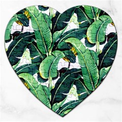 Banana Leaves Jigsaw Puzzle (heart) by goljakoff