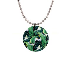 Banana Leaves 1  Button Necklace by goljakoff