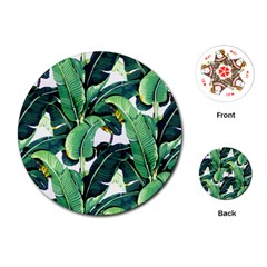 Banana Leaves Playing Cards Single Design (round) by goljakoff