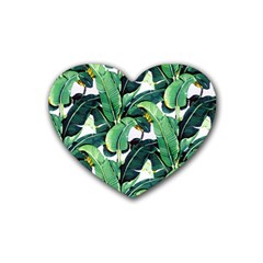 Banana Leaves Heart Coaster (4 Pack)  by goljakoff