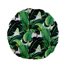 Banana Leaves Standard 15  Premium Flano Round Cushions by goljakoff