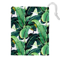 Banana Leaves Drawstring Pouch (5xl) by goljakoff