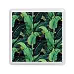 Night banana leaves Memory Card Reader (Square) Front