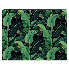 Night Banana Leaves Cosmetic Bag (xxxl) by goljakoff