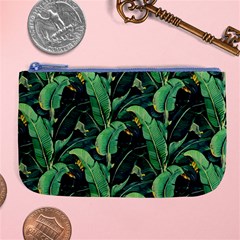 Night Banana Leaves Large Coin Purse by goljakoff