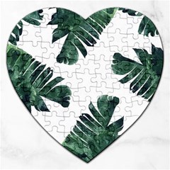 Banana Leaves Jigsaw Puzzle (heart) by goljakoff