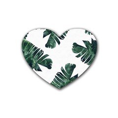 Banana Leaves Heart Coaster (4 Pack)  by goljakoff