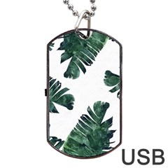 Banana Leaves Dog Tag Usb Flash (one Side) by goljakoff