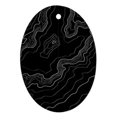 Topography Map Ornament (oval) by goljakoff