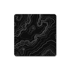 Topography Map Square Magnet by goljakoff