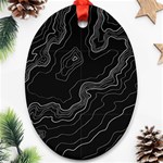 Topography map Oval Ornament (Two Sides) Front