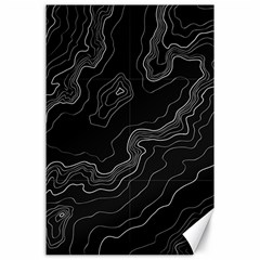 Topography Map Canvas 24  X 36  by goljakoff