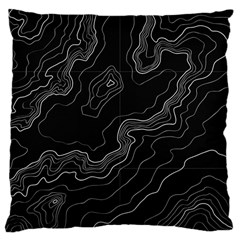 Topography Map Large Cushion Case (one Side) by goljakoff