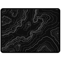 Topography Map Double Sided Fleece Blanket (large)  by goljakoff