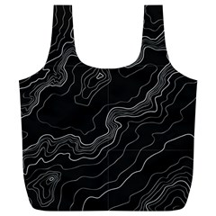 Topography Map Full Print Recycle Bag (xl) by goljakoff