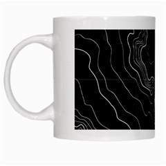 Black Topography White Mugs by goljakoff