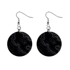 Black Topography Mini Button Earrings by goljakoff