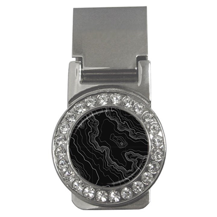 Black Topography Money Clips (CZ) 