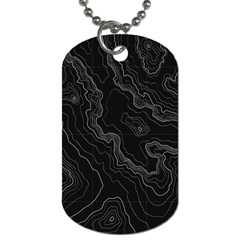 Black Topography Dog Tag (two Sides) by goljakoff