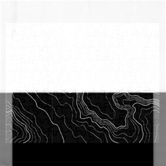 Black Topography Rectangular Jigsaw Puzzl by goljakoff