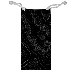 Black Topography Jewelry Bag by goljakoff