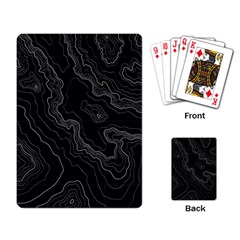 Black Topography Playing Cards Single Design (rectangle) by goljakoff