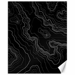 Black Topography Canvas 16  X 20  by goljakoff