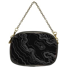 Black Topography Chain Purse (one Side) by goljakoff