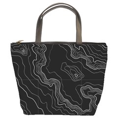 Black Topography Bucket Bag by goljakoff