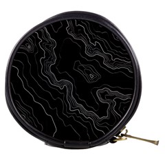 Black Topography Mini Makeup Bag by goljakoff