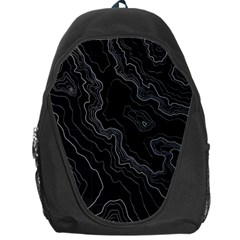 Black Topography Backpack Bag by goljakoff