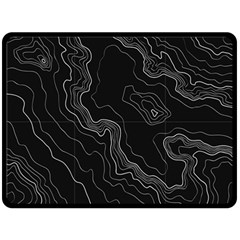 Black Topography Double Sided Fleece Blanket (large)  by goljakoff