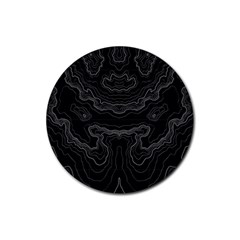 Topography Rubber Round Coaster (4 Pack)  by goljakoff