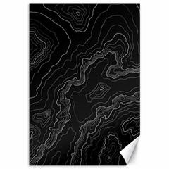 Topography Map Canvas 12  X 18  by goljakoff