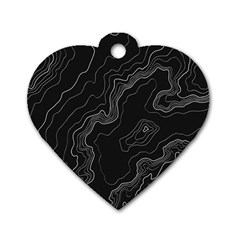 Topography Map Dog Tag Heart (two Sides) by goljakoff