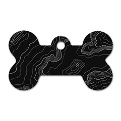 Topography Map Dog Tag Bone (two Sides) by goljakoff