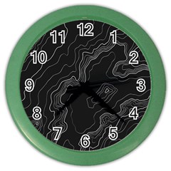 Topography Map Color Wall Clock by goljakoff