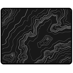 Topography Map Double Sided Fleece Blanket (medium)  by goljakoff