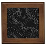 Black Topography Framed Tile Front