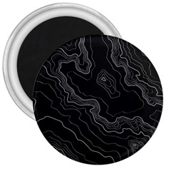 Black Topography 3  Magnets by goljakoff