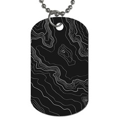 Black Topography Dog Tag (one Side) by goljakoff