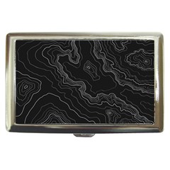 Black Topography Cigarette Money Case by goljakoff