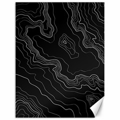 Black Topography Canvas 12  X 16  by goljakoff