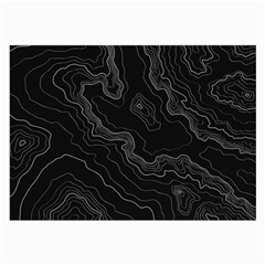 Black Topography Large Glasses Cloth by goljakoff