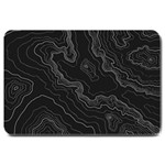 Black Topography Large Doormat  30 x20  Door Mat