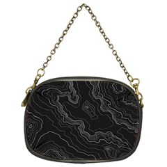 Black Topography Chain Purse (two Sides) by goljakoff