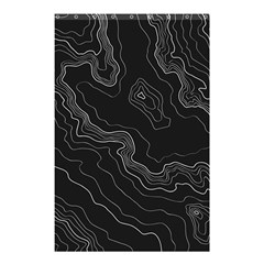 Black Topography Shower Curtain 48  X 72  (small)  by goljakoff