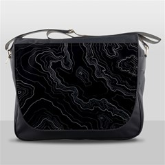 Black Topography Messenger Bag by goljakoff