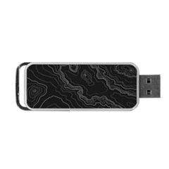 Black Topography Portable Usb Flash (two Sides) by goljakoff