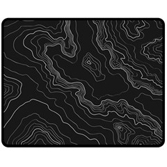 Black Topography Double Sided Fleece Blanket (medium)  by goljakoff